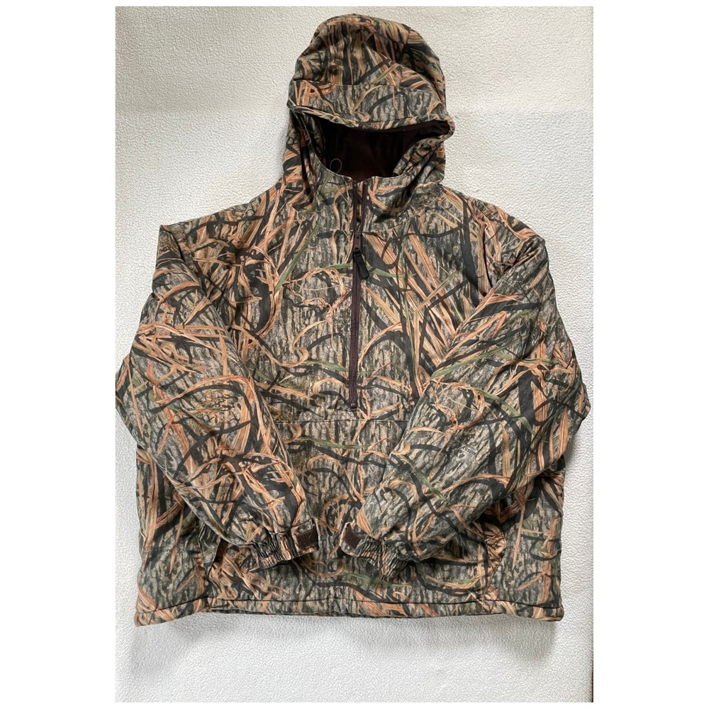 Cabela's Mens 2XL Pullover Jacket Camo Mossy Oak Dry-Plus Insulated Hunting